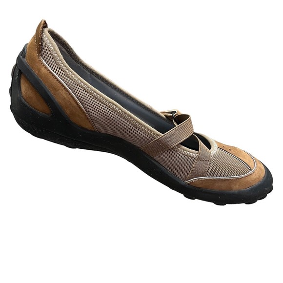 Women's Privo by Clarks Comfortable Boat Or River Shoes Sz 8.5 Tan and Black - Picture 4 of 10